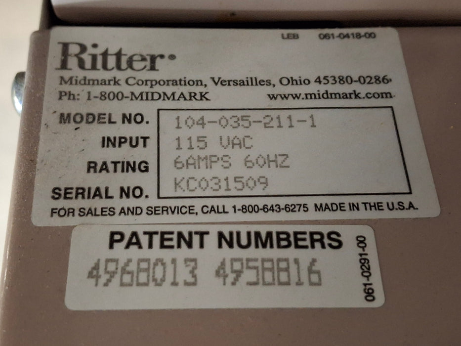 Ritter 104 Exam Table