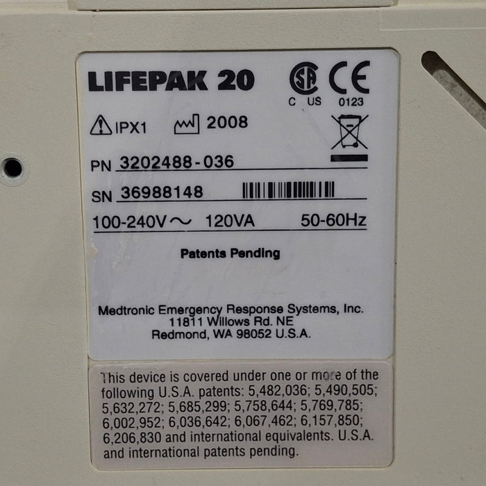 Physio-Control LifePak 20 Defibrillator