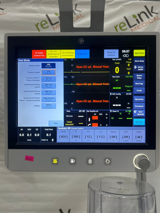 GE Healthcare CareStation 650 A1 Anesthesia System