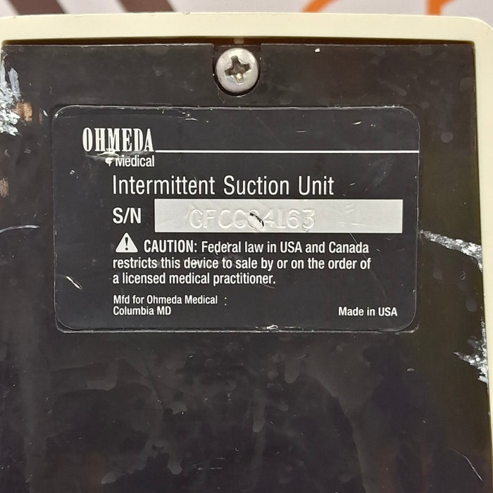 Ohmeda Medical 200 Intermittent Suction Unit