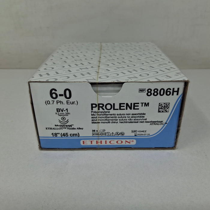 Ethicon Inc. 8806H Prolene Polypropylene Sutures, 18"