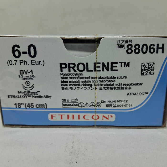 Ethicon Inc. 8806H Prolene Polypropylene Sutures, 18"