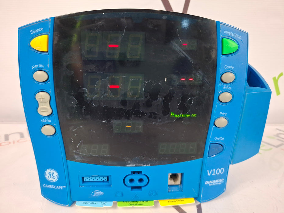 GE Healthcare Dinamap V100 - NIBP, SpO2, Temp Vital Signs Monitor