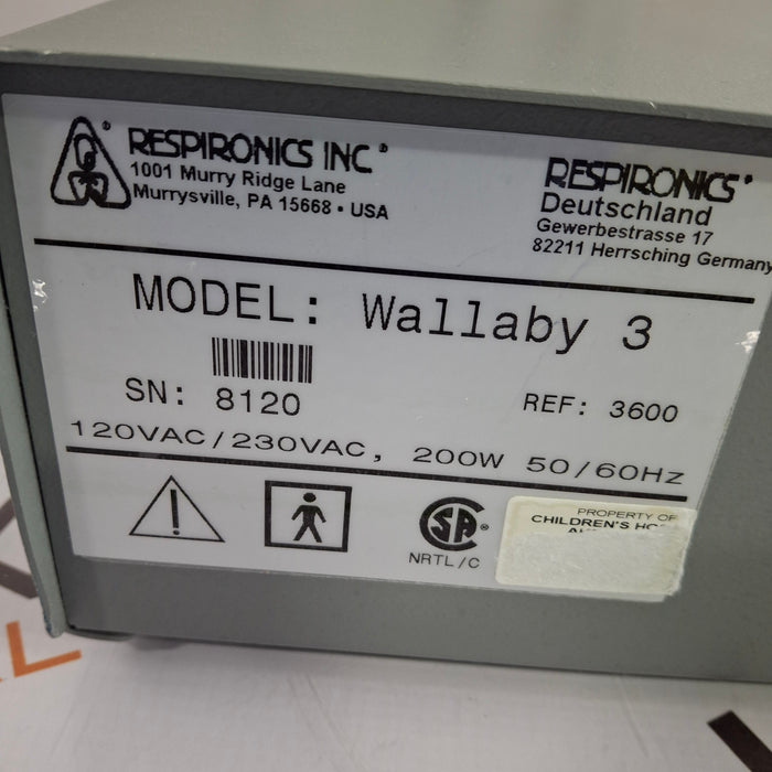 Respironics Wallaby 3 Phototherapy System