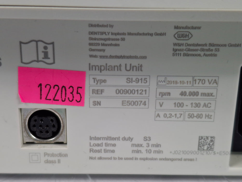 W&H ImplantMed SI-915 Implant Motor Console