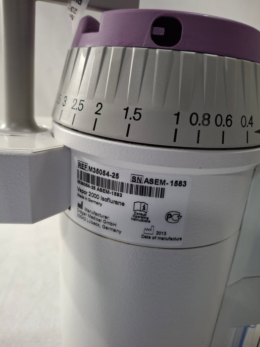 Draeger Medical Vapor 2000 Sevoflurane Vaporizer