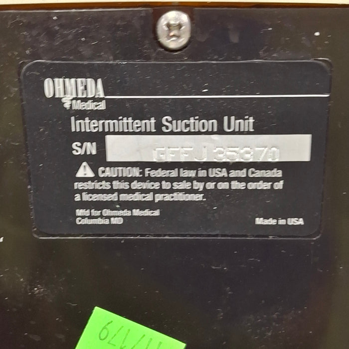 Ohmeda Medical 200 Intermittent Suction Unit