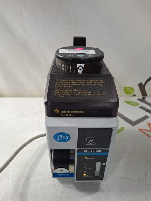 Datex-Ohmeda Datex-Ohmeda Tec 6 Plus Desflurane Vaporizer Anesthesia reLink Online