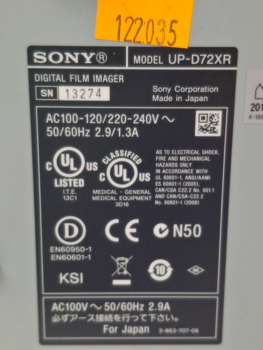 Sony UP-D72XR Digital Film Imager