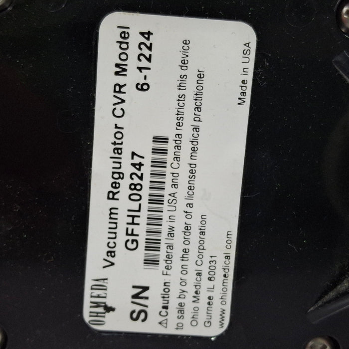 Ohmeda Medical Continuous Vacuum Regulator