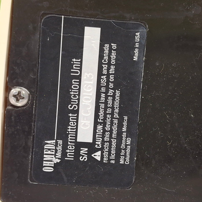 Ohmeda Medical 200 Intermittent Suction Unit