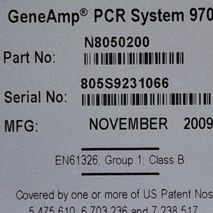 Applied Biosystems GeneAmp 9700 PCR System