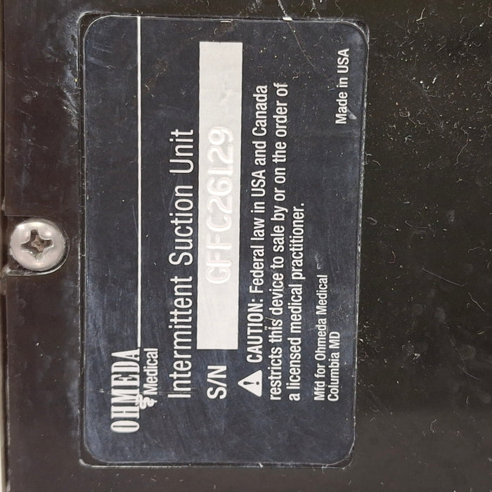Ohmeda Medical Ohmeda Medical 200 Intermittent Suction Unit Respiratory reLink Online