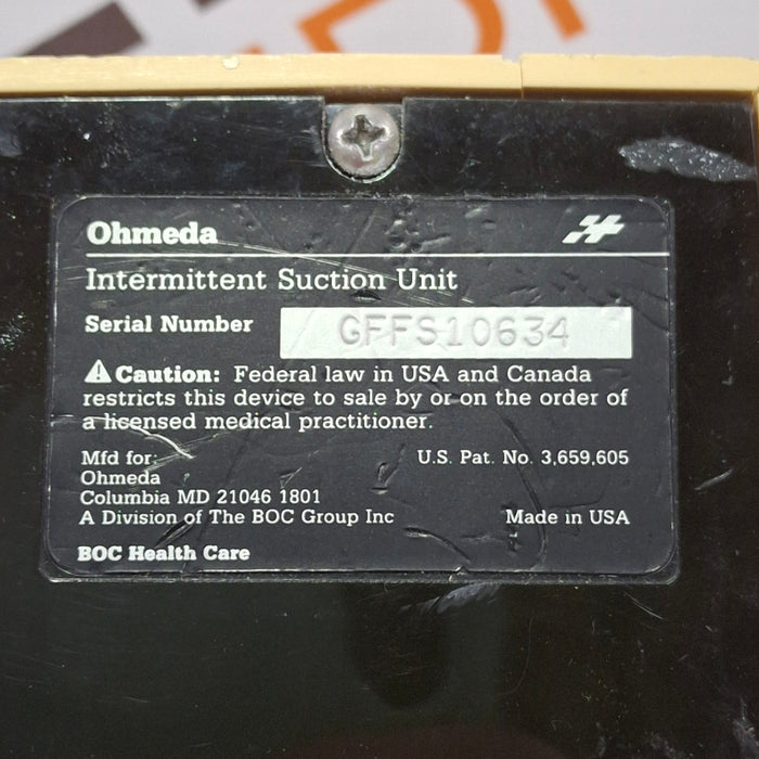 Ohmeda Medical 200 Intermittent Suction Unit