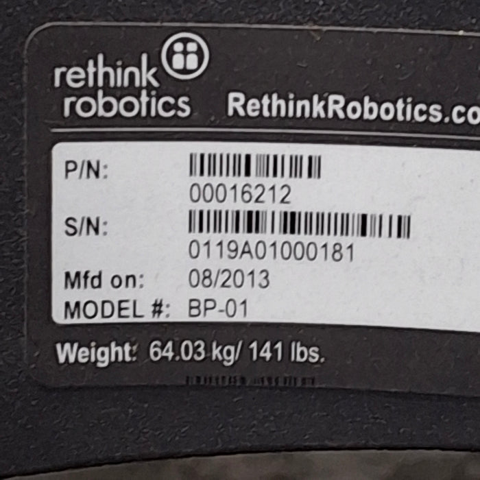 Rethink Robotics Rethink Robotics Baxter BR-01 Industrial Manufacturing Robot Industrial Equipment reLink Online