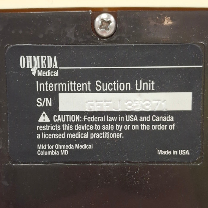 Ohmeda Medical 200 Intermittent Suction Unit