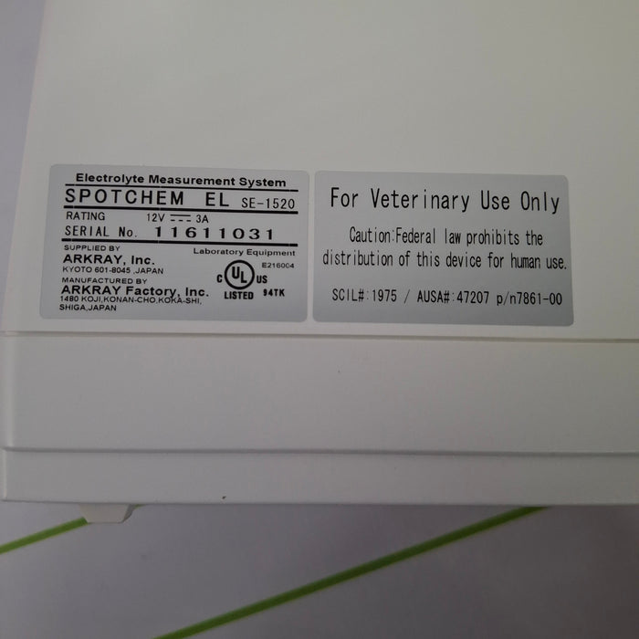 Arkray Inc SpotChem EL SE-1520 Electrolyte Measurement System