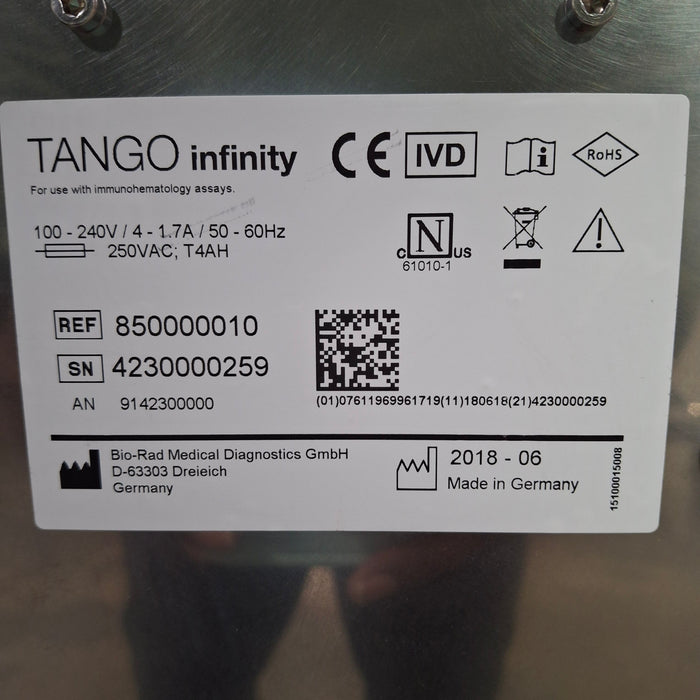 Bio-Rad Tango Infinity Immunohematology Analyzer