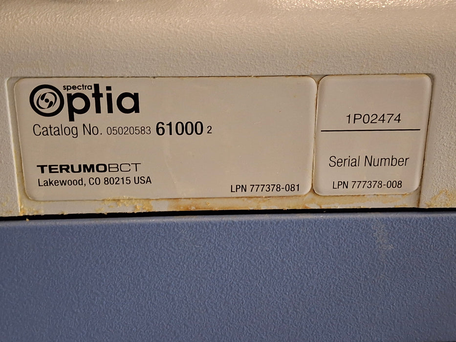 Terumo BCT Spectra Optia Apheresis System