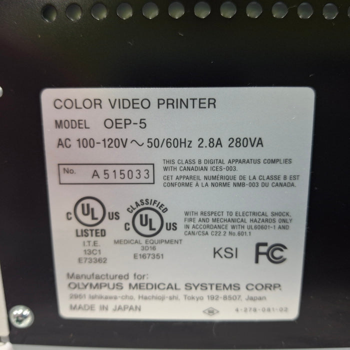 Olympus Olympus OEP-5 Color Video Printer Flexible Endoscopy reLink Online