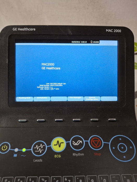 GE Healthcare MAC 2000 ECG
