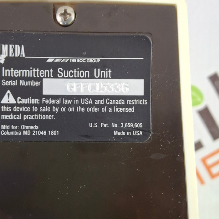 Ohmeda Medical 200 Intermittent Suction Unit
