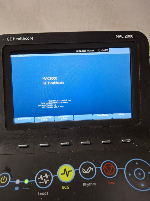 GE Healthcare MAC 2000 ECG