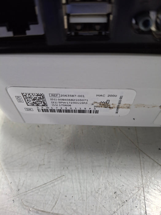 GE Healthcare MAC 2000 ECG
