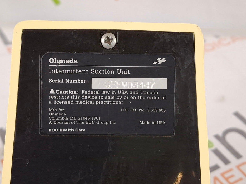 Ohmeda Medical 200 Intermittent Suction Unit