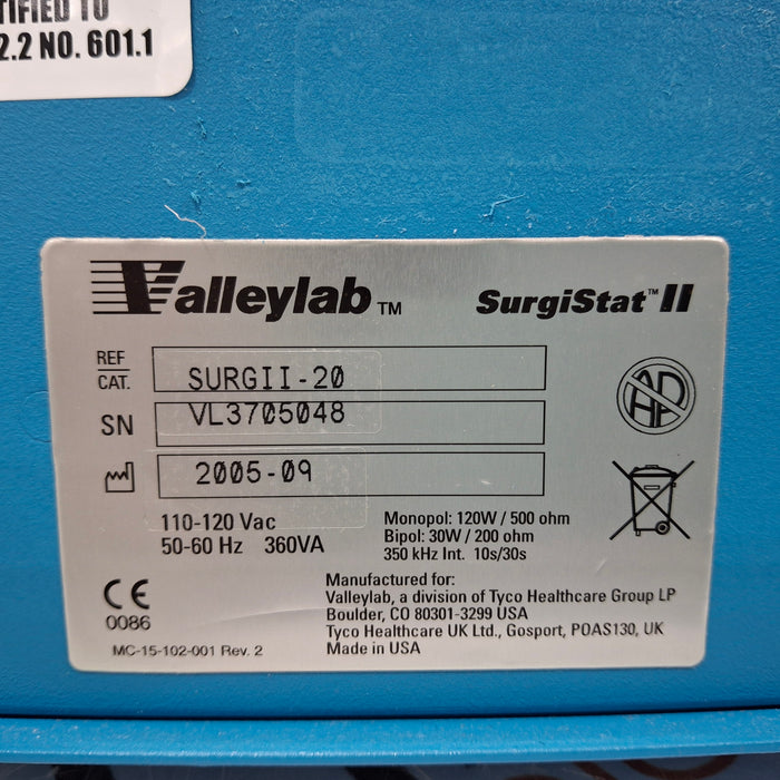 Covidien Valleylab Surgistat II Electrosurgical Unit