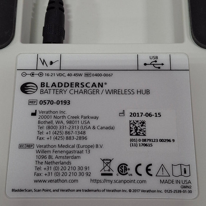 Verathon Medical, Inc BladderScan 0570-0193 Battery Charger