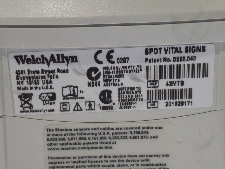 Welch Allyn Spot 420 - NIBP, Temp, Masimo SpO2 Vital Signs Monitor