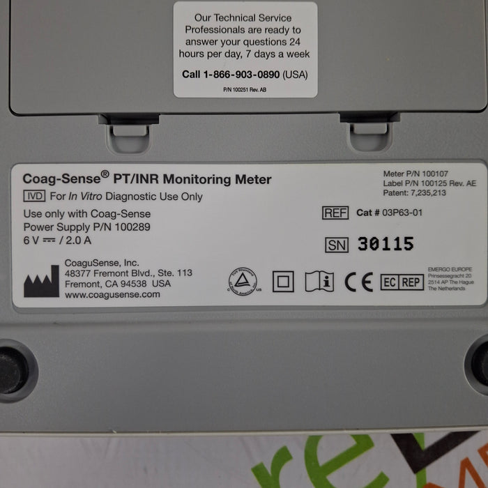 Coag-Sense Coagusense PT/INR Monitoring System