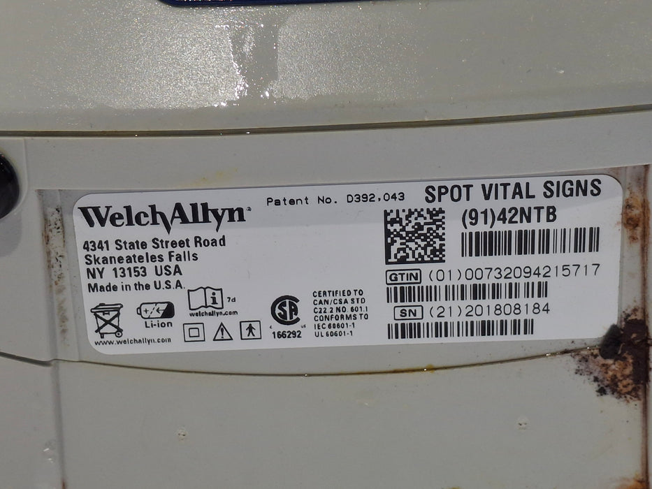 Welch Allyn Spot 420 - NIBP, Temp, Nellcor SpO2 Vital Signs Monitor