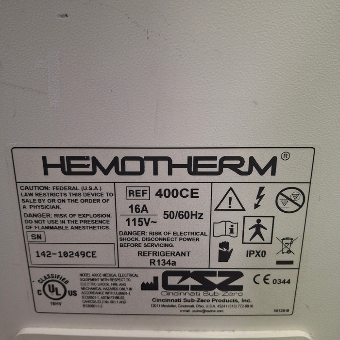 Cincinnati Sub-Zero CSZ Hemotherm 400CE Heater/Cooler