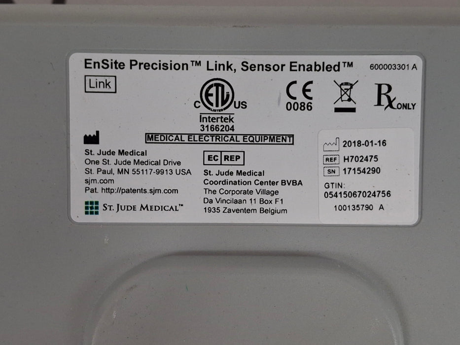 St. Jude Medical, Inc. St. Jude Medical, Inc. H702475 EnSite Precision Link, Sensor Enabled Research Lab reLink Online