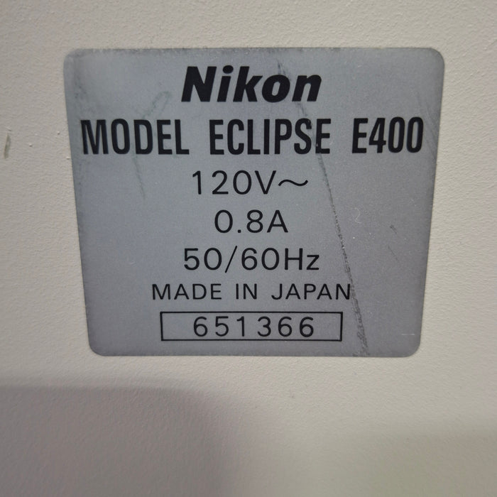Nikon Eclipse E400 Binocular Microscope