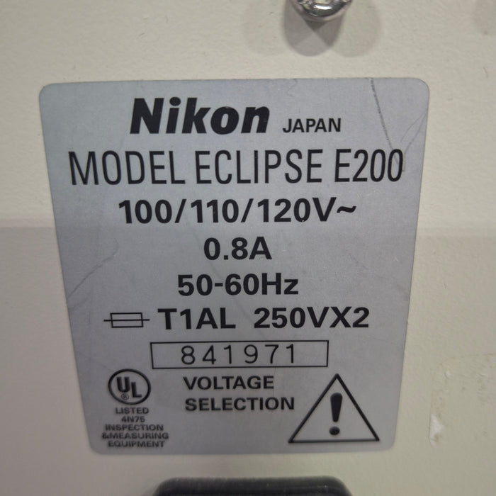 Nikon E200 Eclipse Microscope