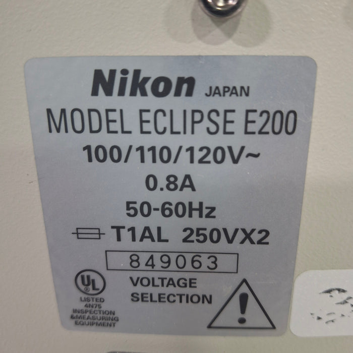 Nikon E200 Eclipse Microscope