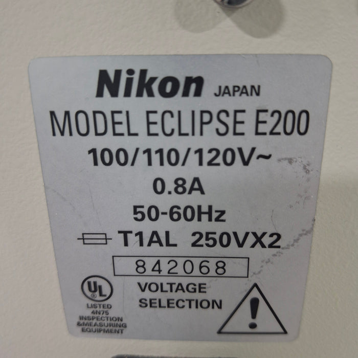 Nikon E200 Eclipse Microscope