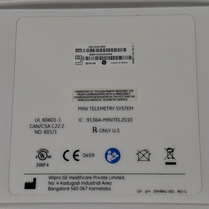 GE Healthcare Mini Telemetry System Wireless Fetal Monitor
