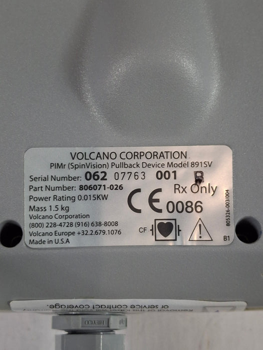 Philips Volcano PIMr 891SV SpinVision Pullback Device