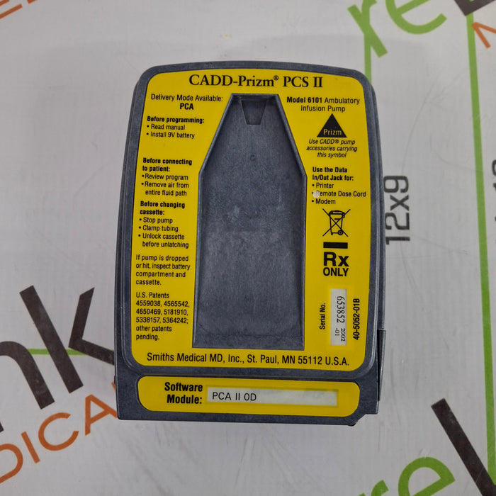 Smiths Medical CADD Prizm PCS II 6101 Ambulatory Infusion Pump