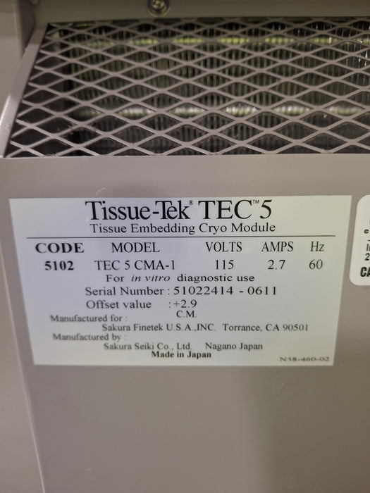 SAKURA Tissue-Tek TEC 5 Cryo Module