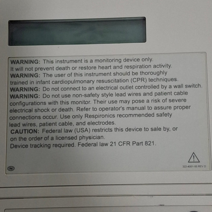 Respironics Smart Monitor 2 Sleep Apnea Monitor