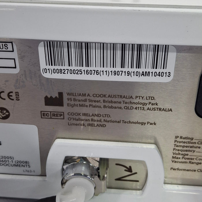 Cook K-MAR-5200 Vacuum Pump Aspiration Unit