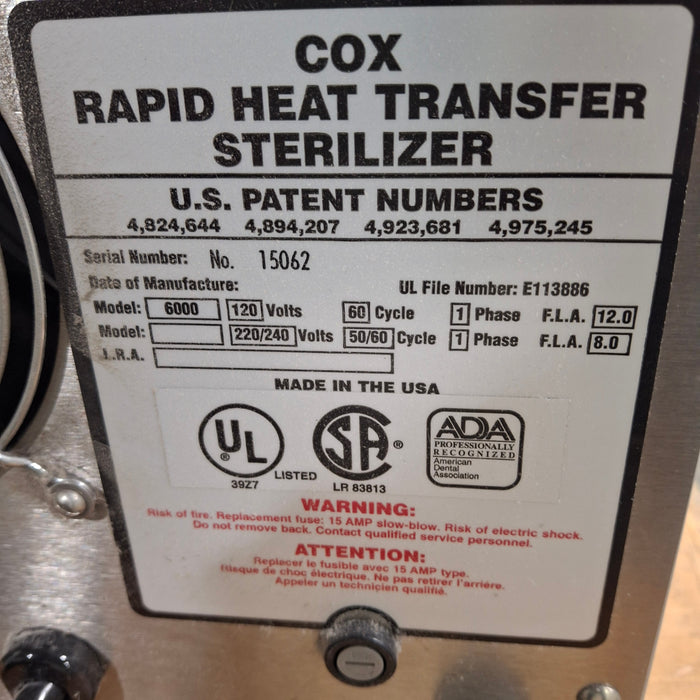 Alfa-Medical COX Rapid Heat Transfer Sterilizer