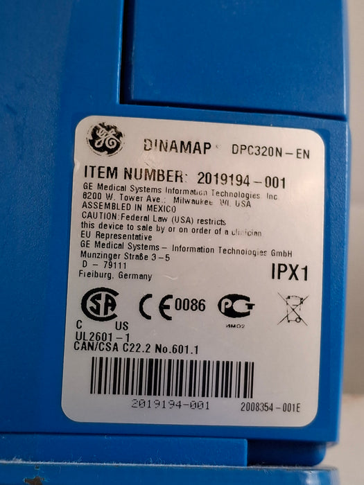 GE Healthcare Dinamap ProCare 320 Vital Signs Monitor