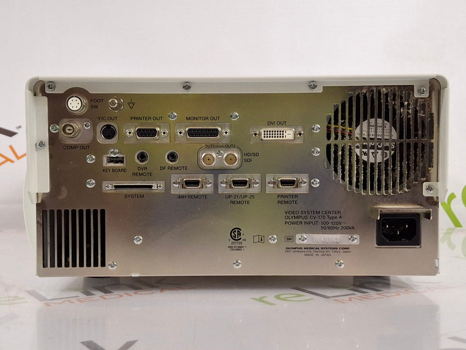 Olympus CV-170 Video Processor and LED Light Source