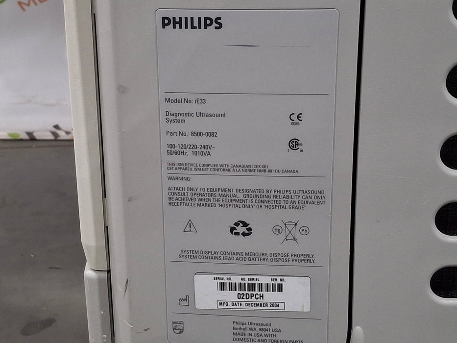 Philips Philips IE33 A-E Cart Ultrasound Ultrasound reLink Online